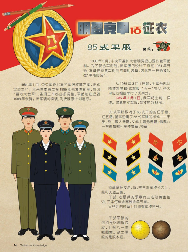 如何区分85式军服下的军官与士兵，85式军服下军官与士兵的区分方法