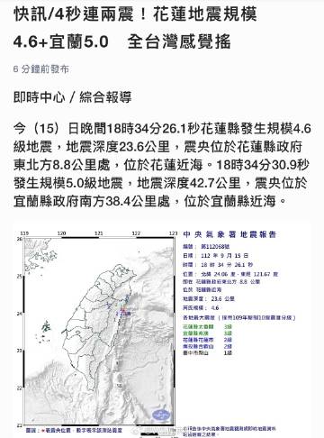 刚刚台湾地震最新消息今天，地震活动及其影响分析，台湾最新地震消息，活动、影响分析与应对举措