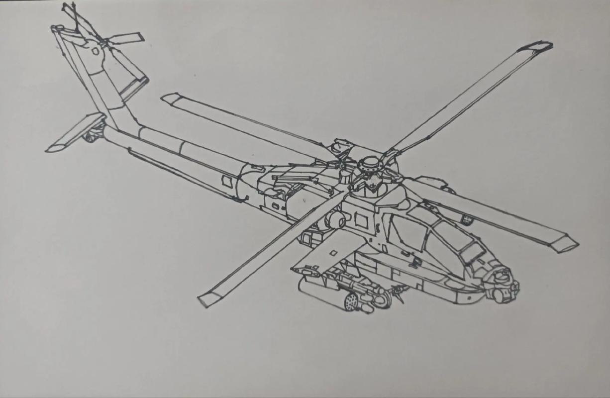 武装直升机画图片大全，探索空中力量的艺术表现，武装直升机画图片大全，空中力量的艺术探索