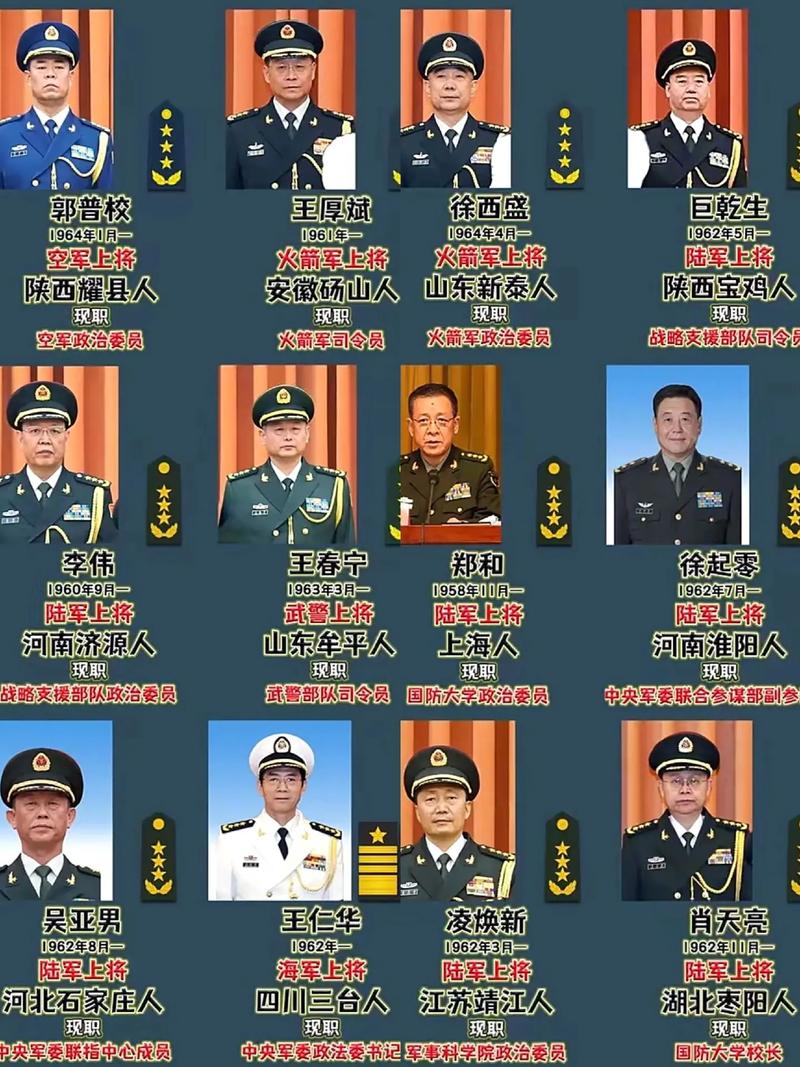 解放军现役上将军衔名单及其历史背景与贡献，解放军现役上将军衔名单，历史背景与贡献解析