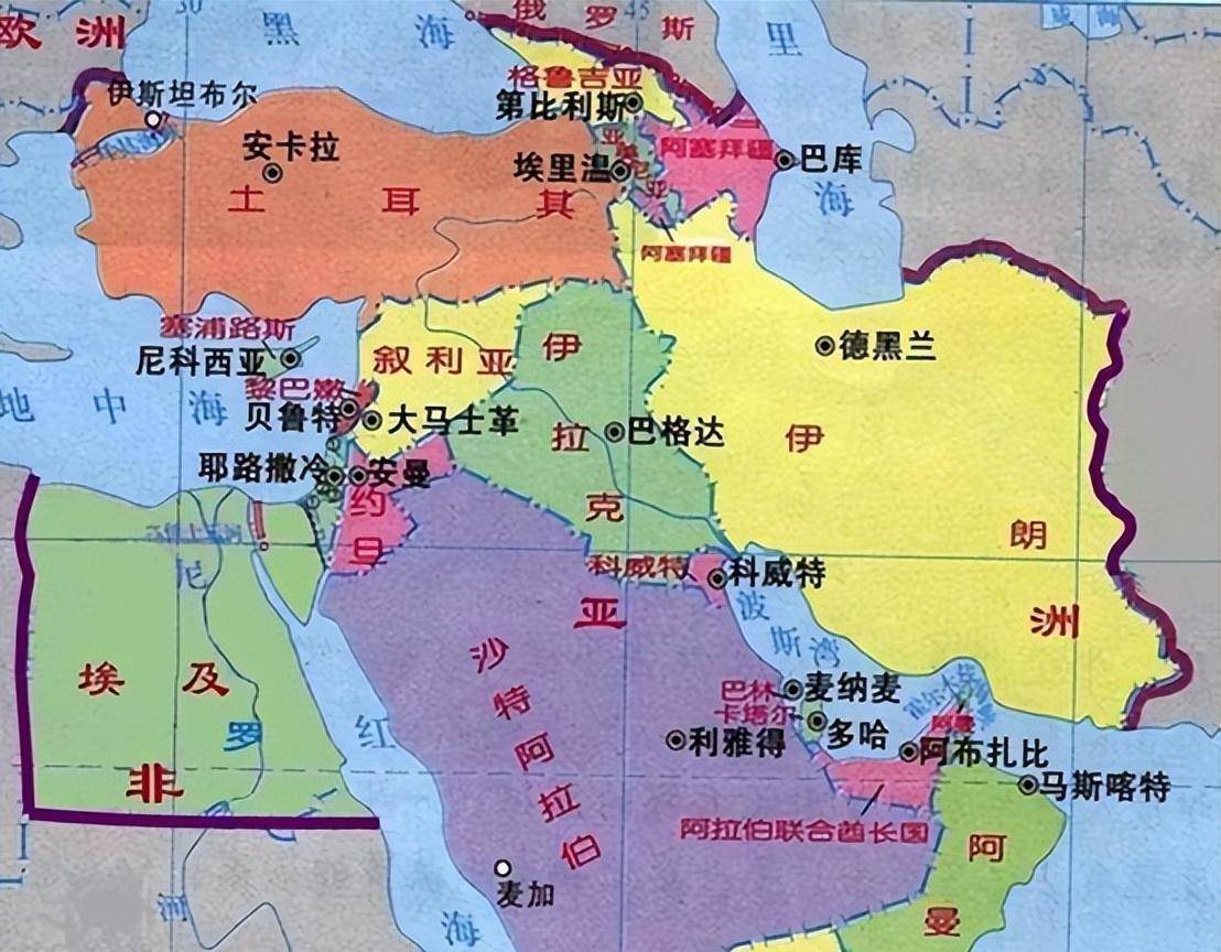 中东地图，揭示地区复杂性与多样性，中东地图，揭示复杂性与多样性的地域全景