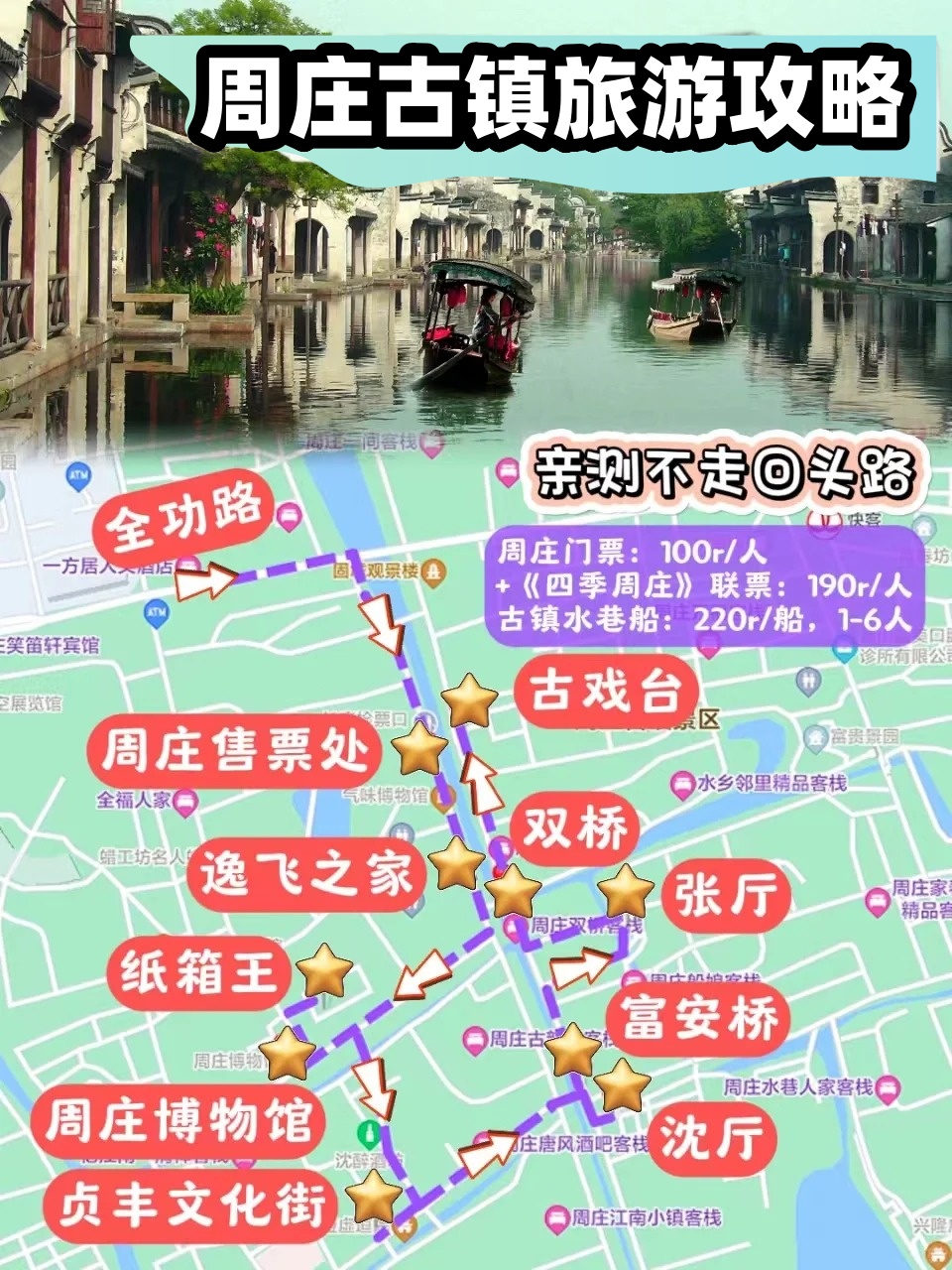 周庄旅游景点攻略一日游,周庄一日游景点攻略指南